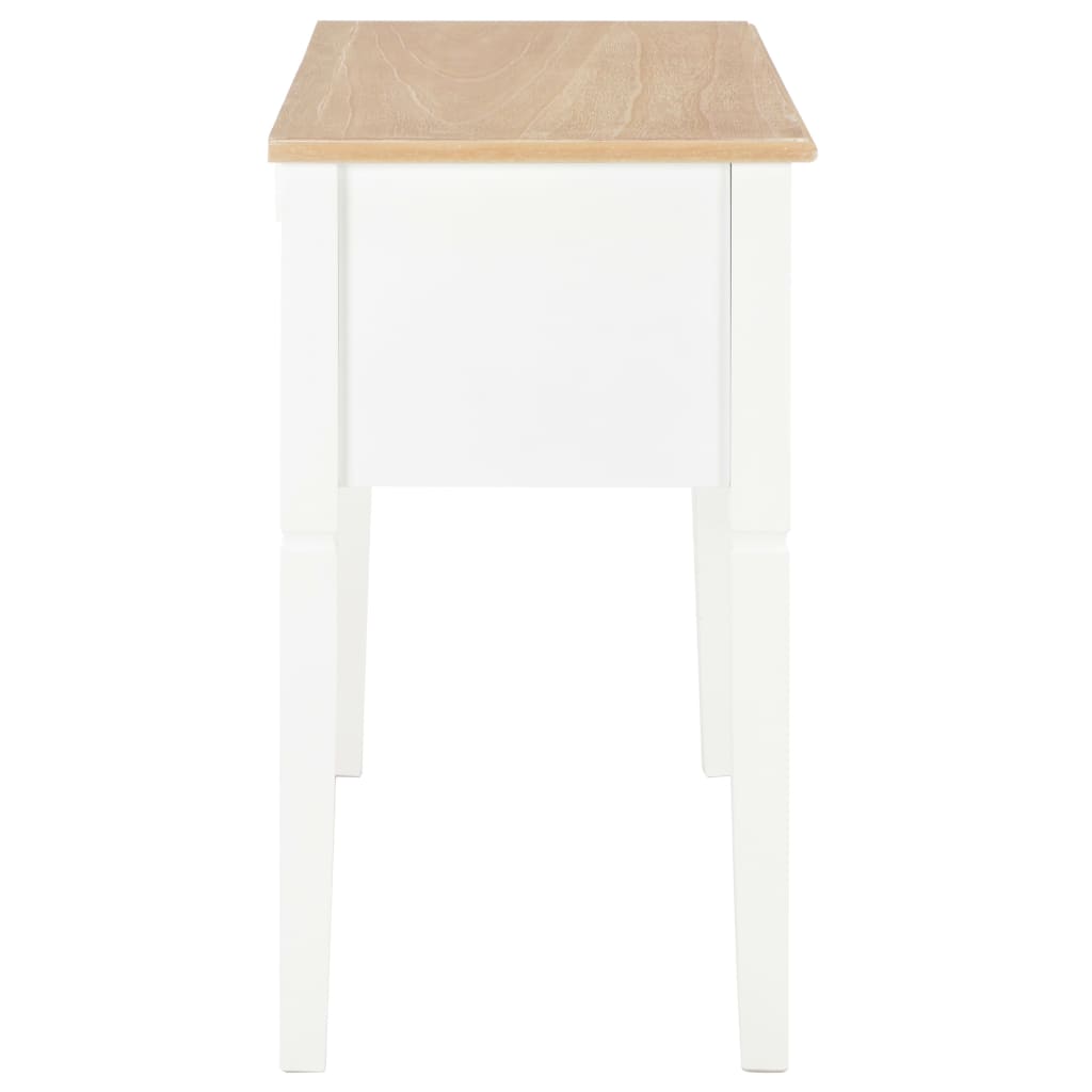 Writing Desk White 109.5x45x77.5 cm Wood