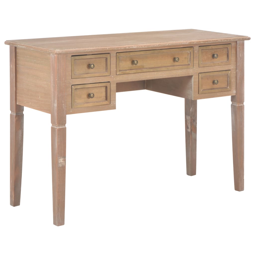 Writing Desk Brown 109.5x45x77.5 cm Wood