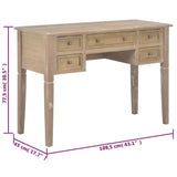 Writing Desk Brown 109.5x45x77.5 cm Wood