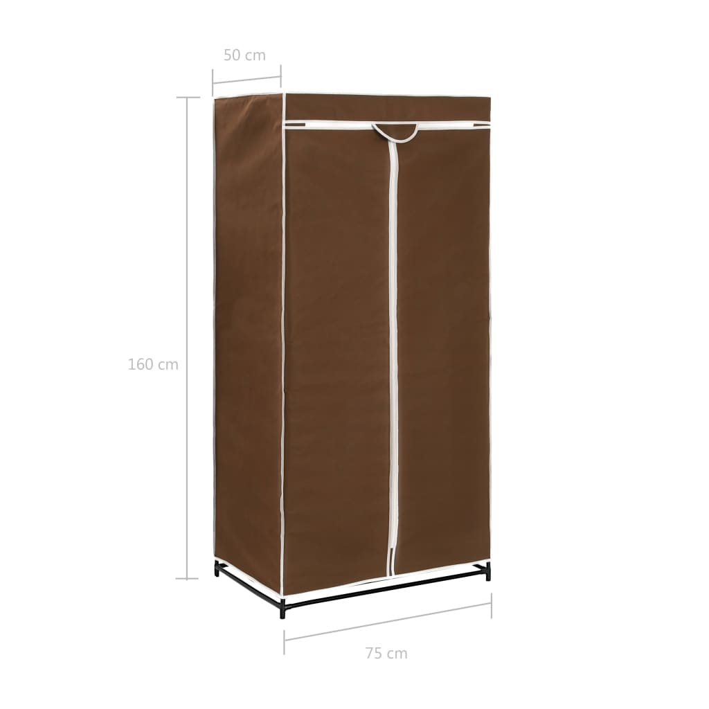 Wardrobes 2 pcs Brown 75x50x160 cm