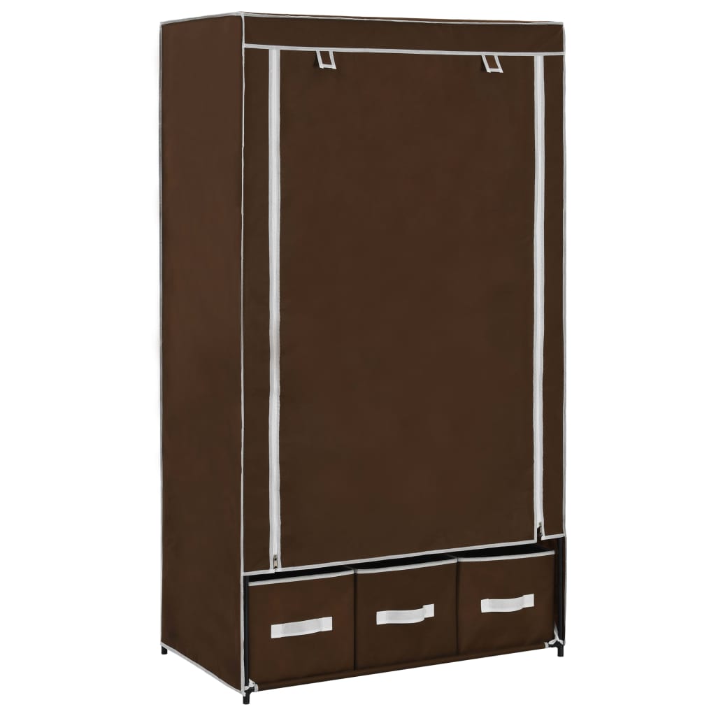 Wardrobe Brown 87x49x159 cm Fabric