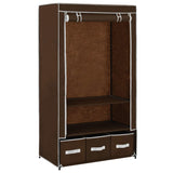 Wardrobe Brown 87x49x159 cm Fabric