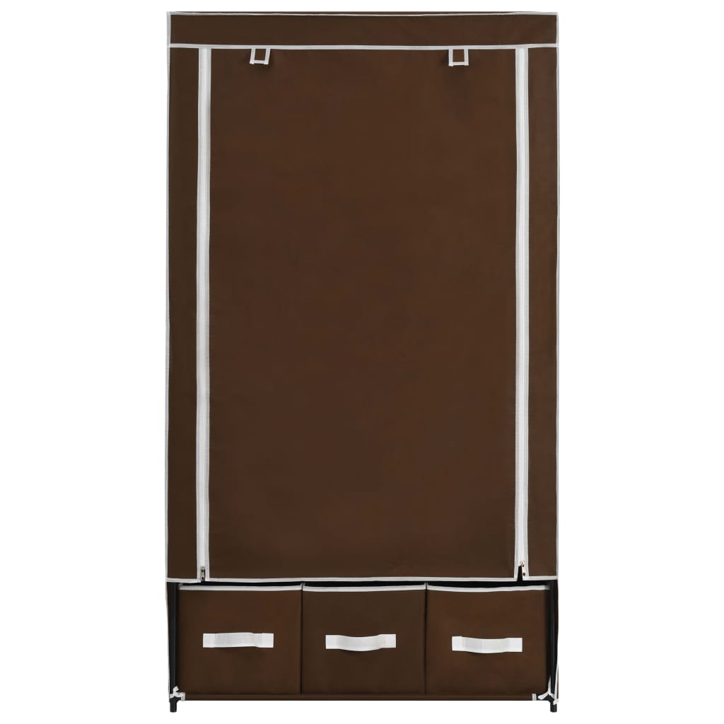 Wardrobe Brown 87x49x159 cm Fabric