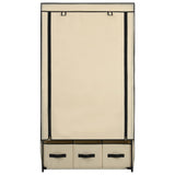 Wardrobe Cream 87x49x159 cm Fabric