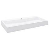 Wash Basin 100x46x11 cm Mineral Cast/Marble Cast White