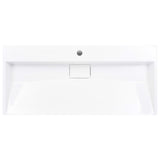 Wash Basin 100x46x11 cm Mineral Cast/Marble Cast White