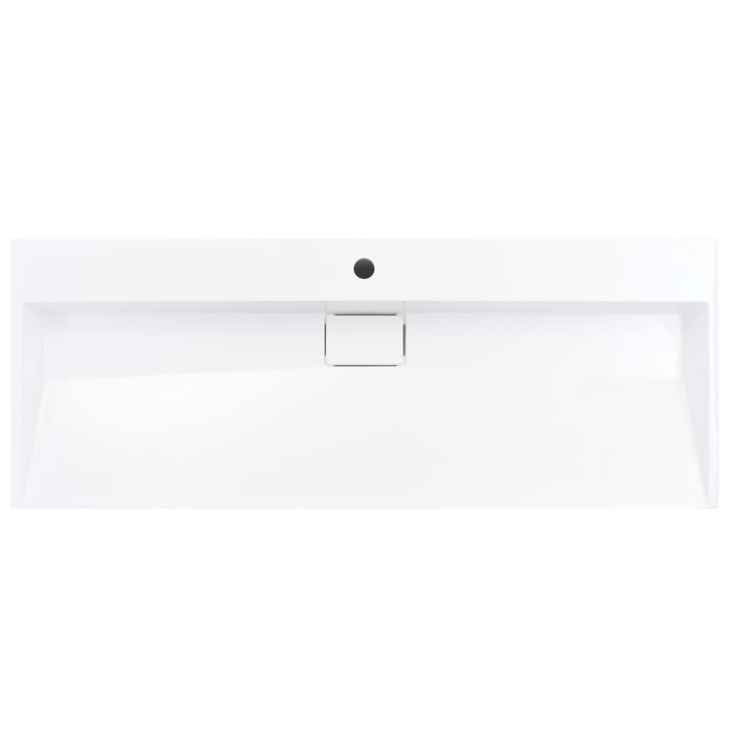 Wash Basin 120x46x11 cm Mineral Cast/Marble Cast White