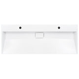 Wash Basin 120x46x11 cm Mineral Cast/Marble Cast White