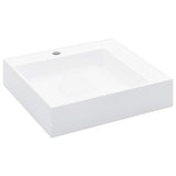 Wash Basin 50x50x12.3 cm Mineral Cast/Marble Cast White