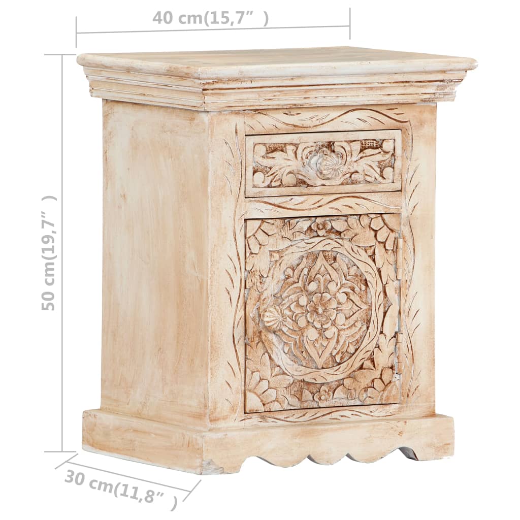 Bedside Cabinet 40x30x50 cm Solid Mango Wood