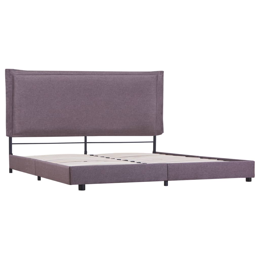 Bed Frame without Mattress Taupe Fabric 150x200 cm King Size