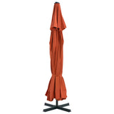 Garden Parasol with Portable Base Terracotta