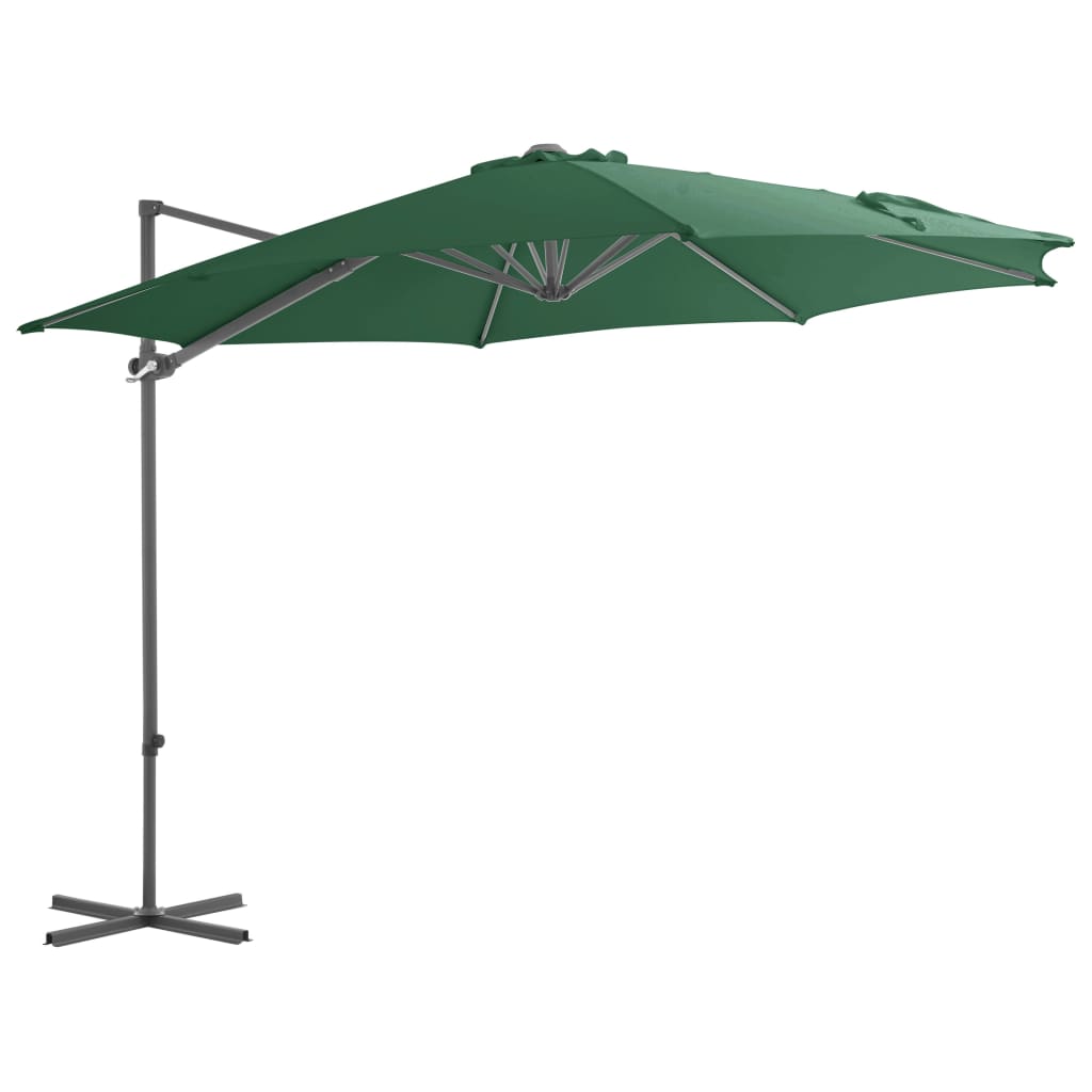 Garden Parasol with Portable Base Green