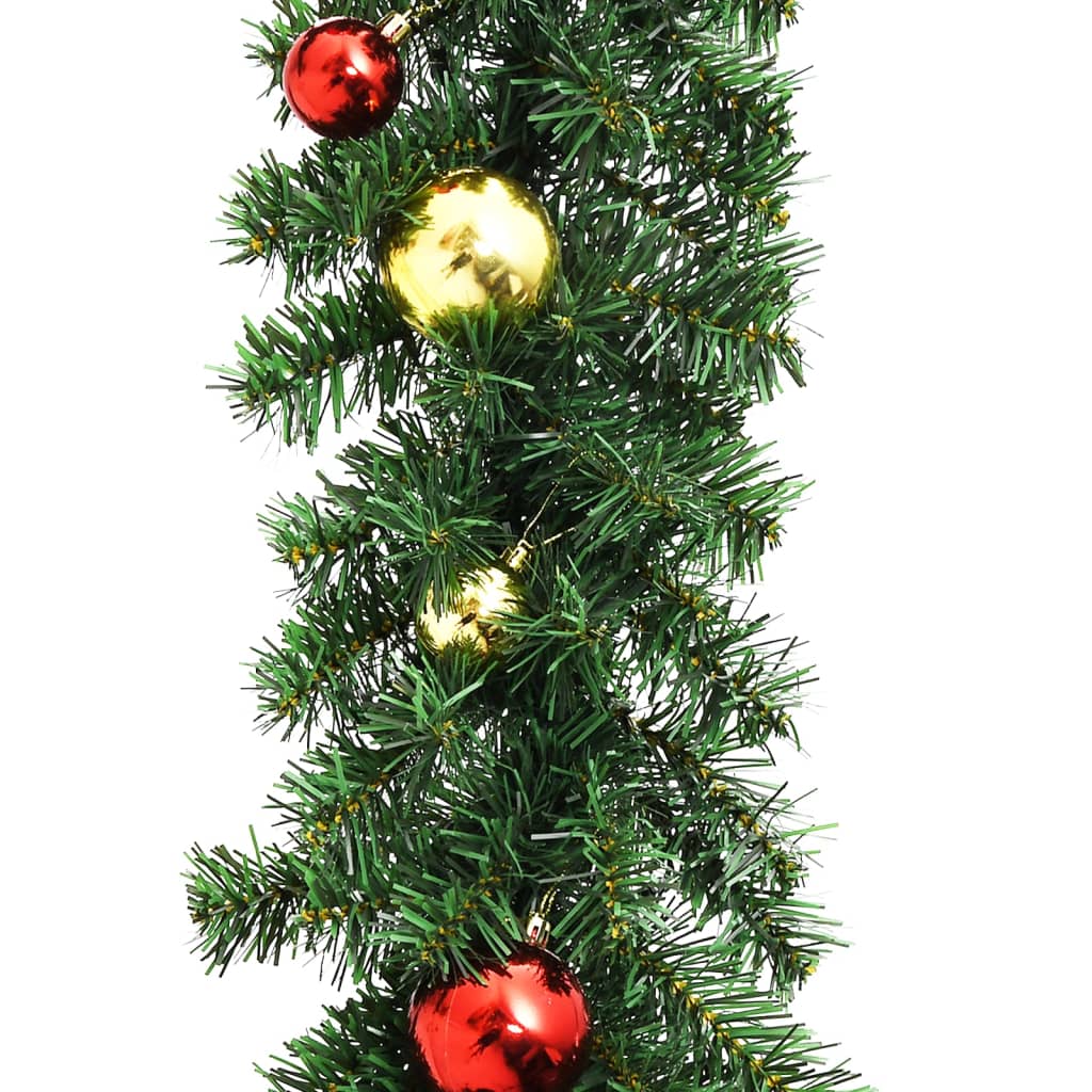 Christmas Garland Decorated with Baubles 10 m