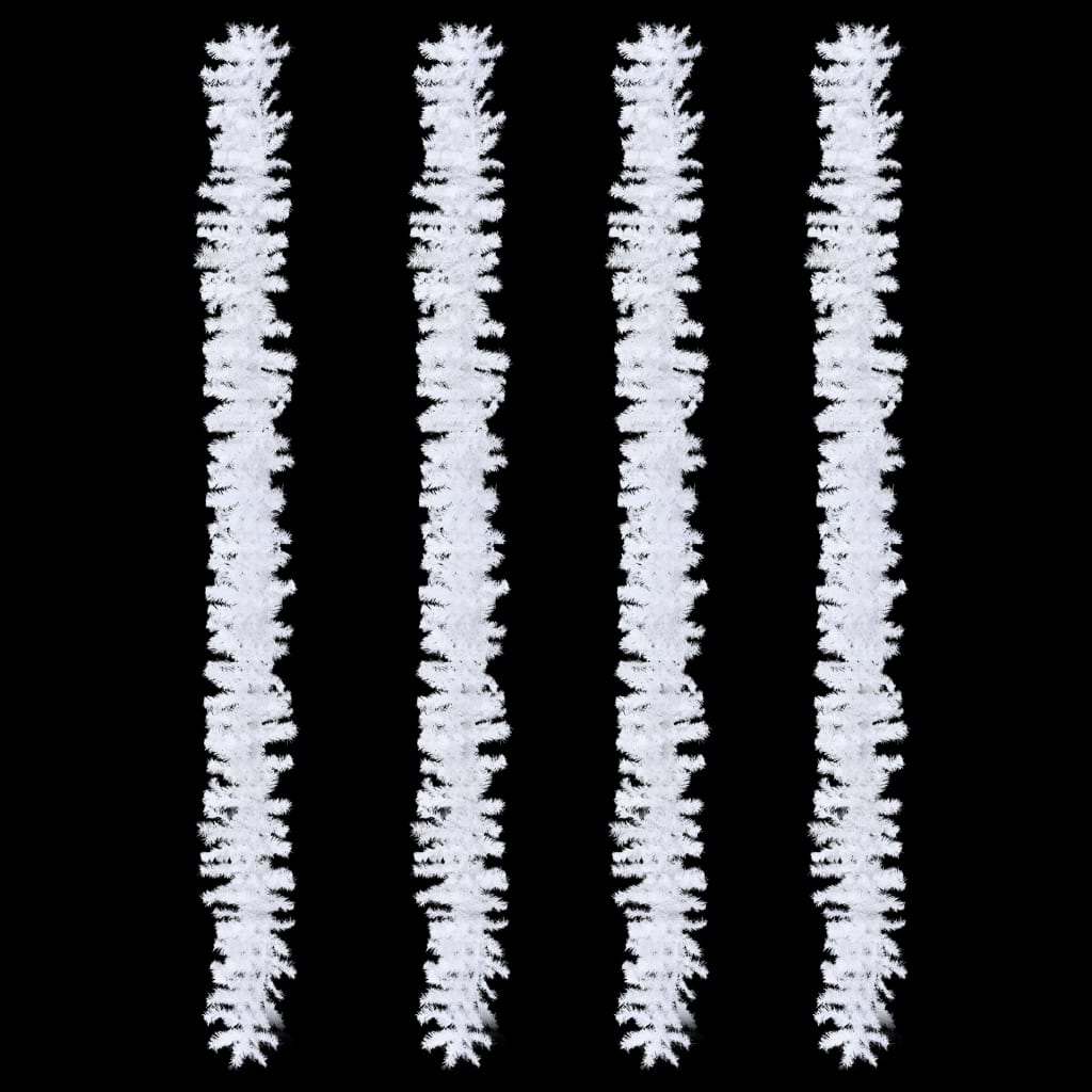 Christmas Garlands 4 pcs White 270 cm PVC