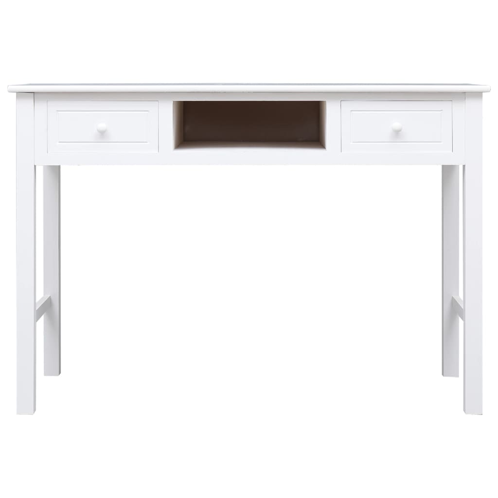 Writing Desk White 110x45x76 cm Wood