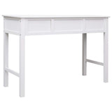 Writing Desk White 110x45x76 cm Wood