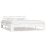 Bed Frame without Mattress White 180x200cm Solid Wood Pine