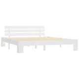 Bed Frame without Mattress White 180x200cm Solid Wood Pine