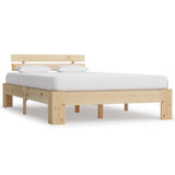 Bed Frame without Mattress 140x200cm Solid Wood Pine