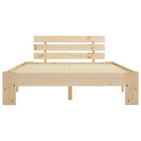 Bed Frame without Mattress 140x200cm Solid Wood Pine