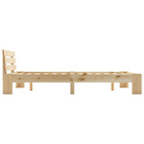 Bed Frame without Mattress 140x200cm Solid Wood Pine