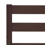 Bed Frame without Mattress Dark Brown Solid Pine Wood 180x200 cm Super King