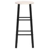 Bar Stools 2 pcs Black MDF