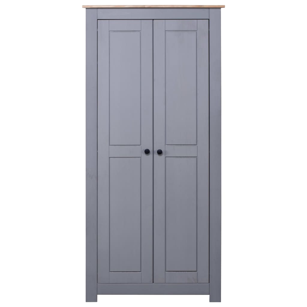 Wardrobe Grey 80x50x171.5 cm Solid Pine Panama Range