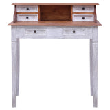 Writing Desk with Drawers 90x50x101 cm Solid Mahogany Wood