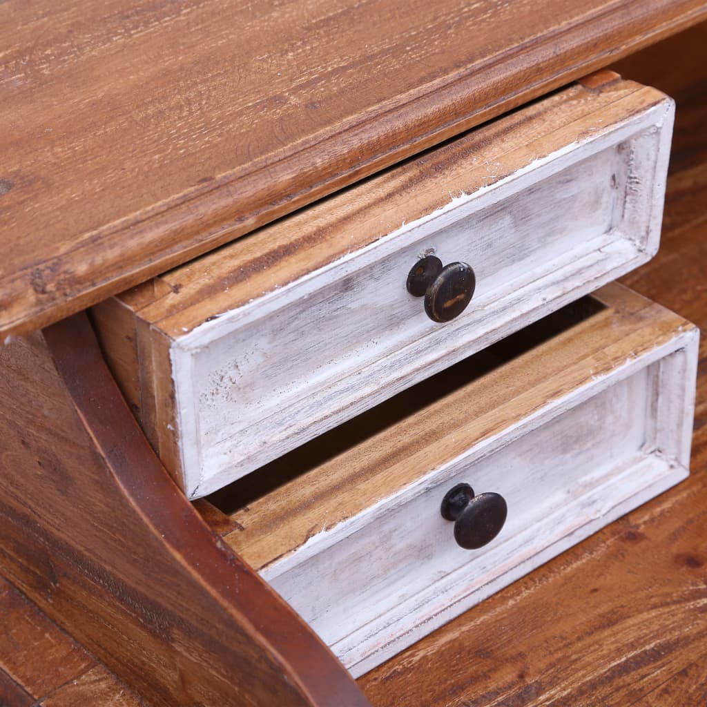 Writing Desk with Drawers 90x50x101 cm Solid Mahogany Wood