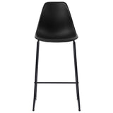 Bar Chairs 2 pcs Black Plastic