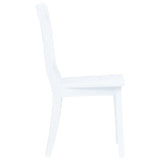 Dining Chairs 6 pcs White Solid Rubber Wood