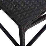 Garden Bench 80 cm Poly Rattan Black