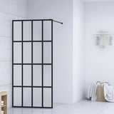 Walk-in Shower Screen Frosted Tempered Glass 140x195 cm