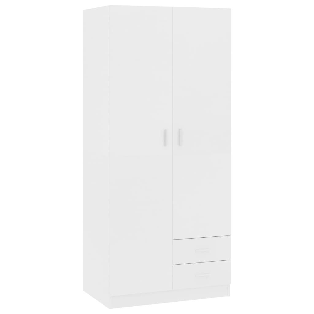 Wardrobe White 80x52x180 cm Engineered Wood