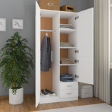 Wardrobe White 80x52x180 cm Engineered Wood