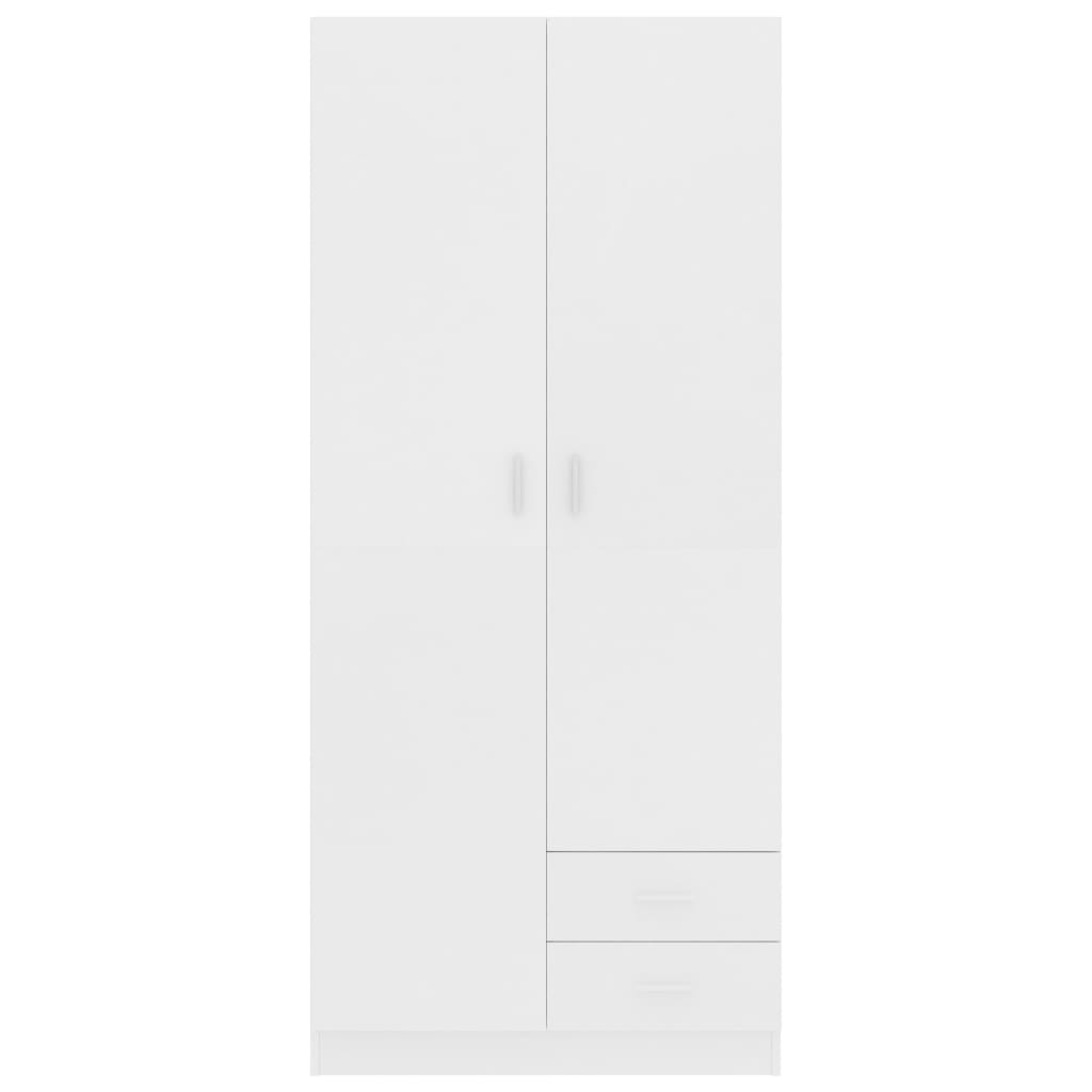 Wardrobe White 80x52x180 cm Engineered Wood