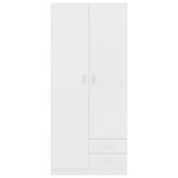 Wardrobe White 80x52x180 cm Engineered Wood