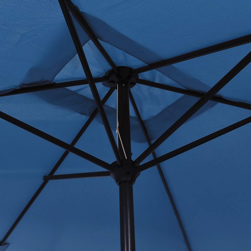 Garden Parasol with Metal Pole 300x200 cm Azure