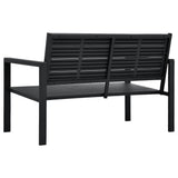 Garden Bench 120 cm HDPE Black Wood Look