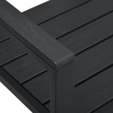 Garden Bench 120 cm HDPE Black Wood Look