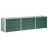 Garden Raised Bed Galvanised Steel 240x40x45 cm Green