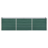 Garden Raised Bed Galvanised Steel 240x40x45 cm Green