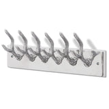 Wardrobe Coat Hooks 2 pcs Silver Aluminium