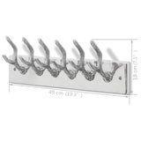 Wardrobe Coat Hooks 2 pcs Silver Aluminium