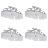 Ceiling Lamp with Ellipsoid Glass Shades 4 pcs E14