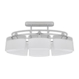 Ceiling Lamp with Ellipsoid Glass Shades 4 pcs E14