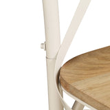 Cross Chairs 6 pcs White Solid Mango Wood