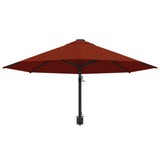 Wall-Mounted Garden Parasol with Metal Pole 300 cm Terracotta